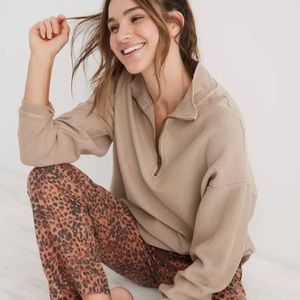 Aerie Good Vibes Corded Oversized Sweatshirt